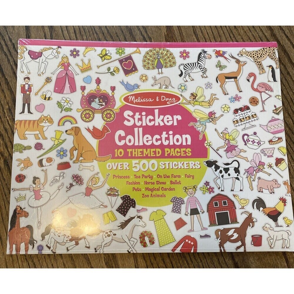 Melissa & Doug Sticker Collection Princess Pets Zoo Over 500 Stickers SEALED